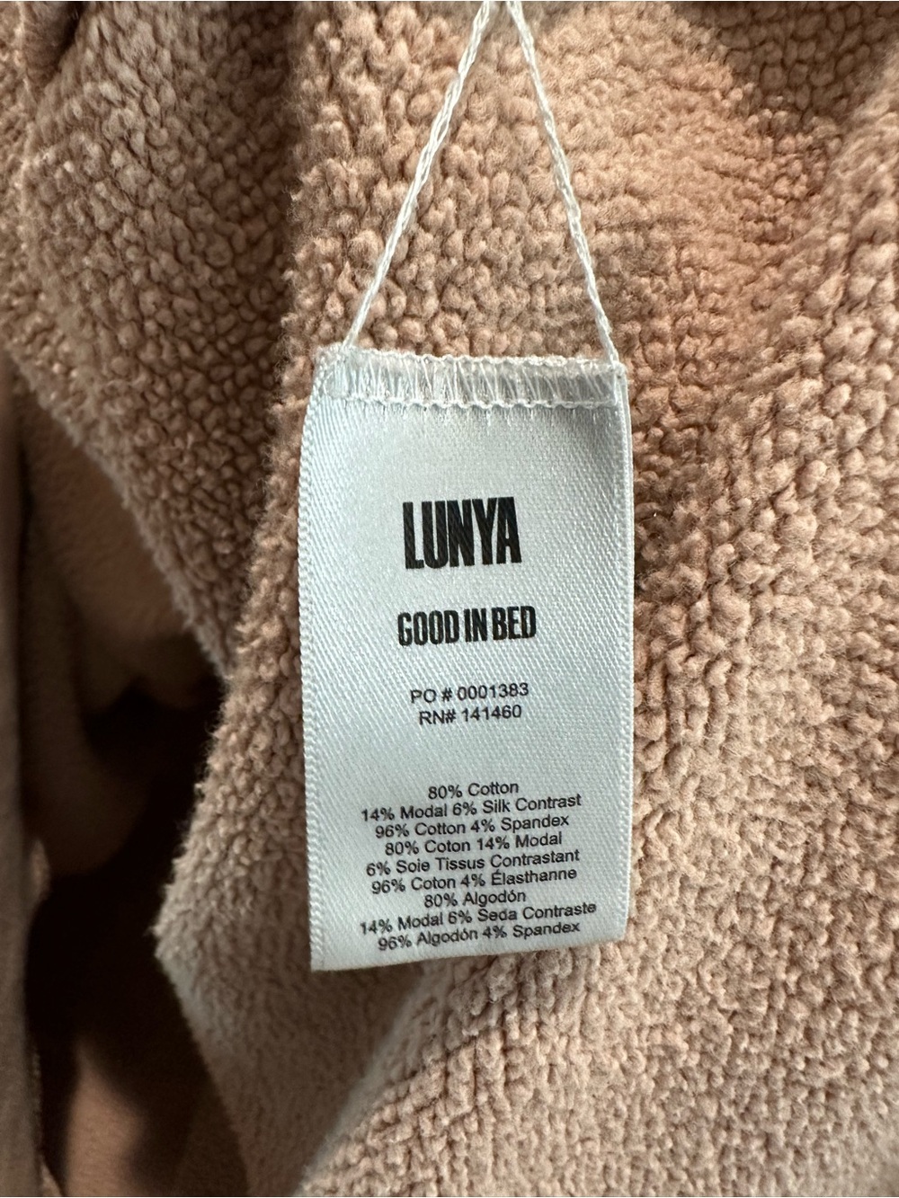 lunya luxury Women's Crewneck Sweatshirt Cotton, Modal & Silk - Picture 4 of 5